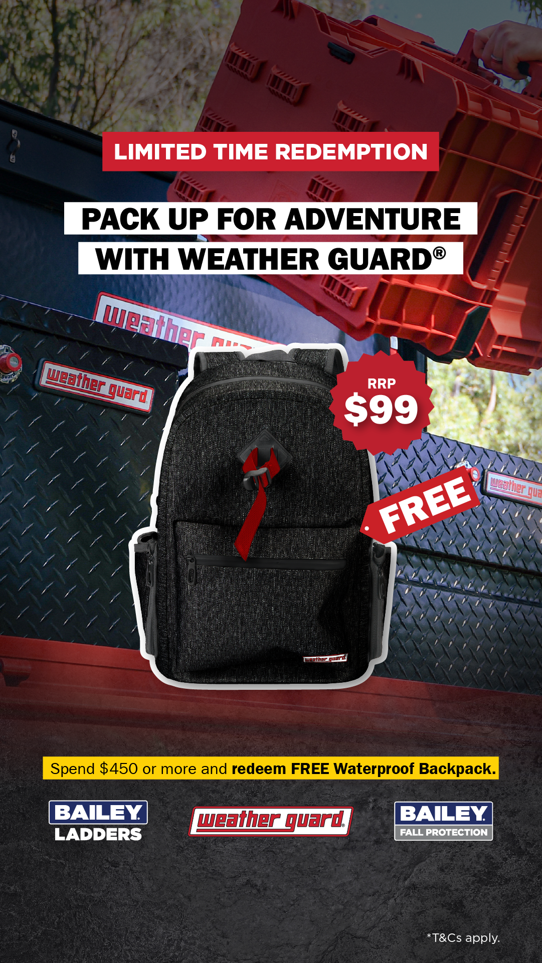 Weather Guard Waterproof Backpack