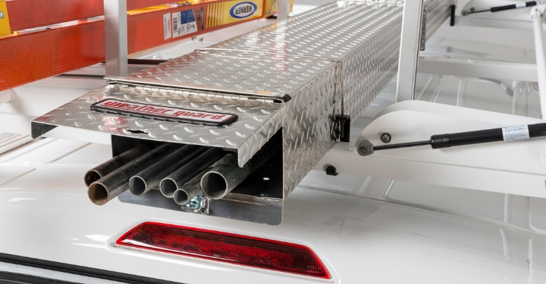 The WEATHER GUARD EZGLIDE2 cross member accommodates a conduit carrier